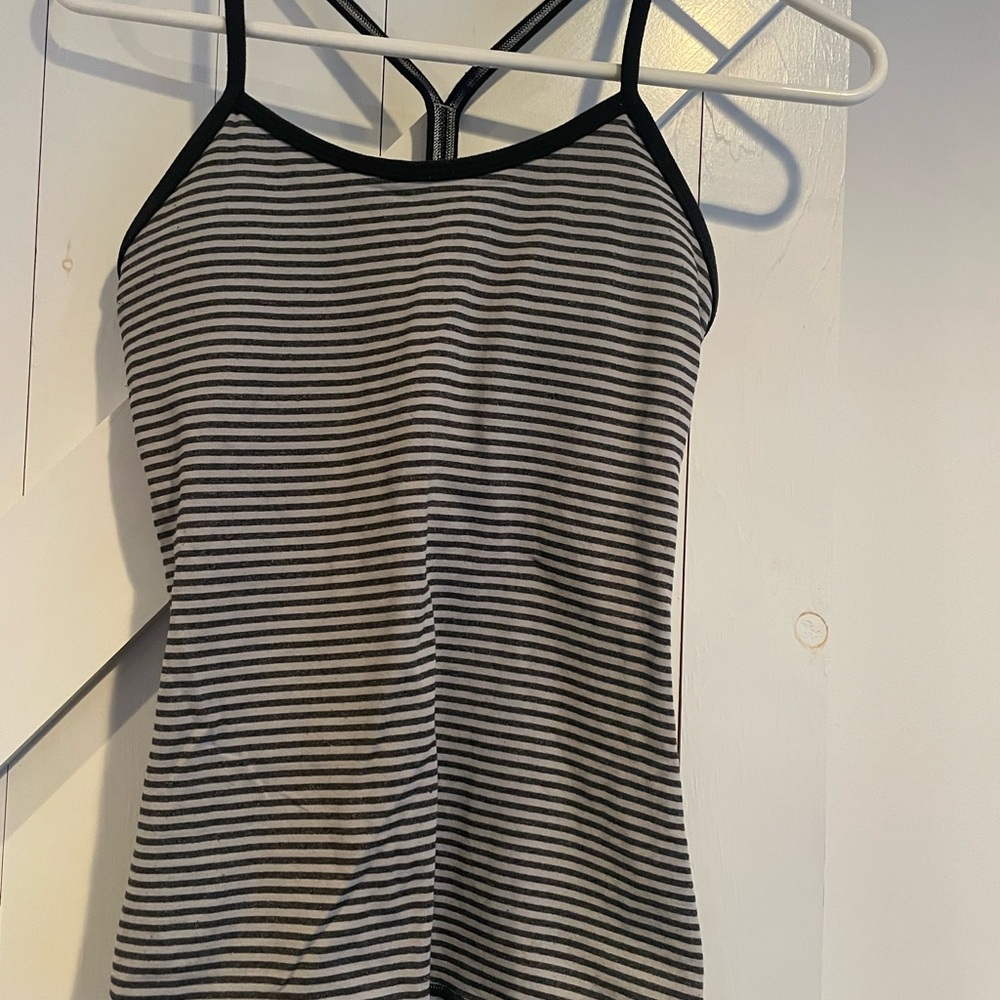 Striped Black and White Tank Top